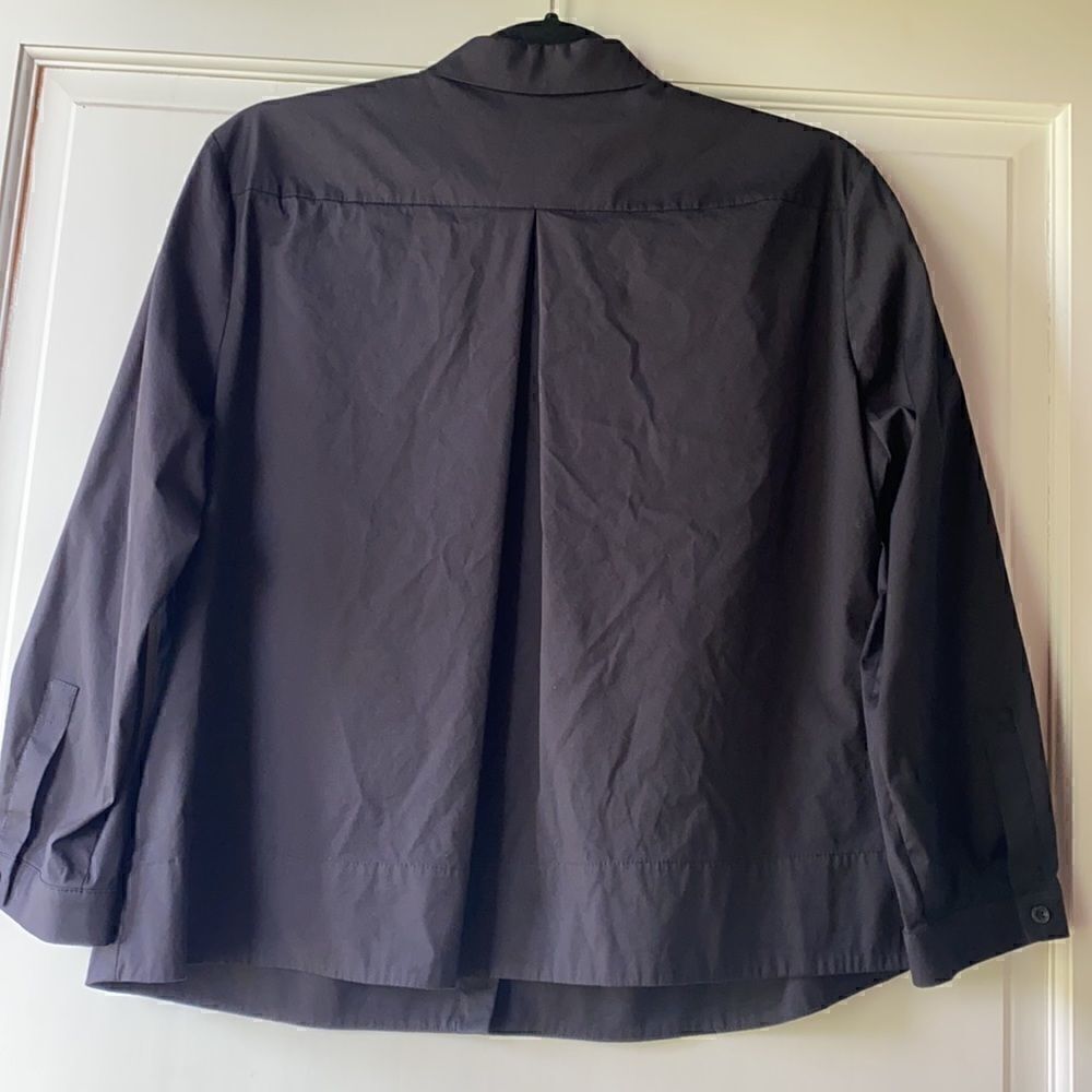Nice Cotton Poplin Button Front Top - Picture 5 of 7